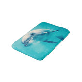 水中Bottlenosedのイルカ バスマット (アングル)