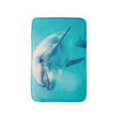 水中Bottlenosedのイルカ バスマット (正面縦)