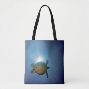 水中Turtle アンダマン海、タイ トートバッグ
