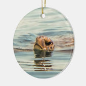 水亀の海野生動物の芸術の上に頭 セラミックオーナメント (左)