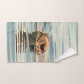 水亀の海野生動物の芸術の上に頭 バスタオルセット (ハンドタオル)