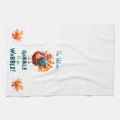 水予測できな色トルコ感謝祭 キッチンタオル (横)