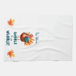 水予測できな色トルコ感謝祭 キッチンタオル