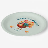 水予測できな色トルコ感謝祭 ペーパープレート (アングル)