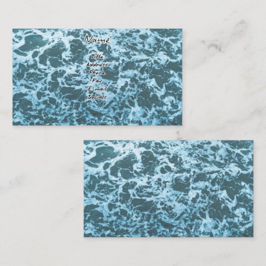 水事業カードの波 名刺 (正面/裏面)