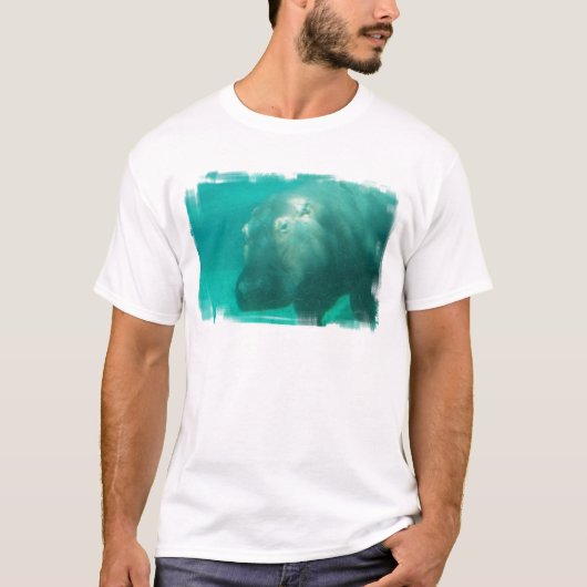 水人のTシャツの下のカバ Tシャツ (正面)
