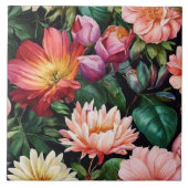 水人気がある色ヴィンテージフローラ収集 タイル (正面)