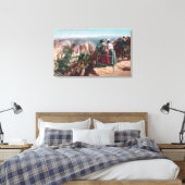 水仙とヨセミテ渓谷の眺め キャンバスプリント (インサイチュ (寝室))