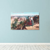 水仙とヨセミテ渓谷の眺め キャンバスプリント (インサイチュ (ウッドフロア))