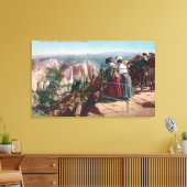 水仙とヨセミテ渓谷の眺め キャンバスプリント (インサイチュ (リビング))