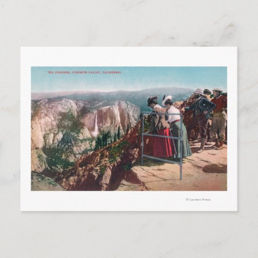 水仙とヨセミテ渓谷の眺め ポストカード (正面)
