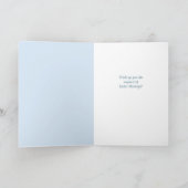 水仙と青いギンガムイースターバニーバスケット シーズンカード (内部)