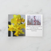 水仙と鳥のノートカード カード (内部)