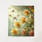 水仙と鳥 タペストリー (正面)