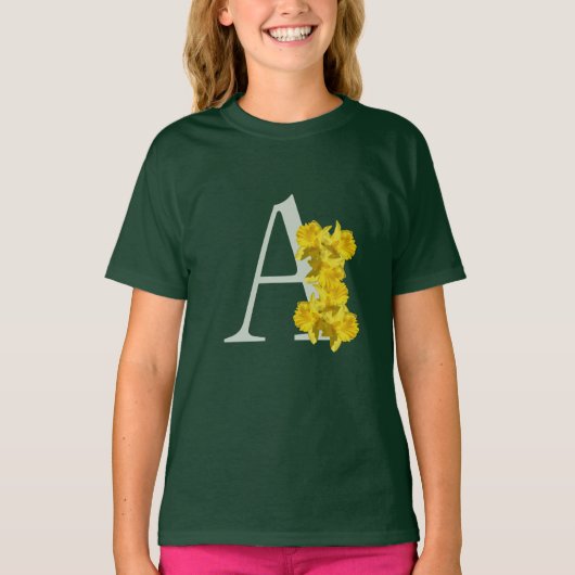 水仙のイニシャルA Tシャツ (正面)
