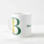 水仙のイニシャルB オーダーメイド コーヒーマグカップ (正面左)