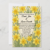 水仙のキスのウェディングフォト招待状 招待状 (正面)