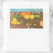 水仙のシール 長方形シール (バッグ)