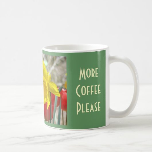 水仙のマグカップ 2人の子供とママ もっとコーヒーを コーヒーマグカップ (右)