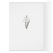 水仙の入った青と白の花瓶 (内側 (左))