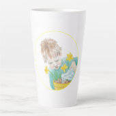 水仙の少年 カフェラテマグ (正面)