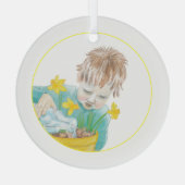 水仙の少年 ガラスオーナメント (裏面)