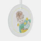 水仙の少年 ガラスオーナメント (正面右)