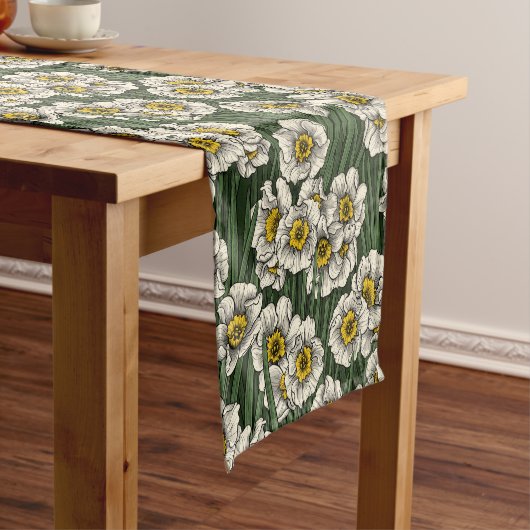 水仙の庭 ショートテーブルランナー (インサイチュ)