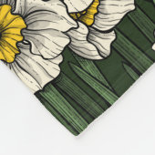 水仙の庭 フリースブランケット (角)