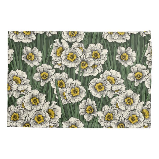 水仙の庭 枕カバー (裏面-左)