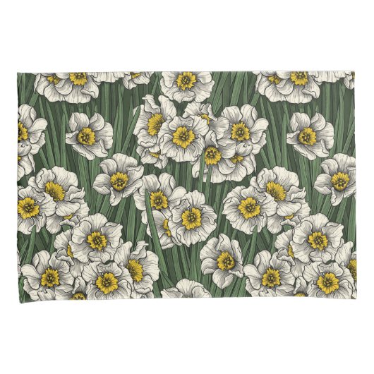 水仙の庭 枕カバー (正面右)