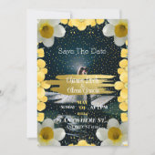 水仙の花で飾られた乾式の招待状 シーズンカード (正面)