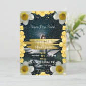 水仙の花で飾られた乾式の招待状 シーズンカード (スタンド正面)