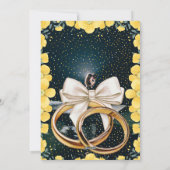 水仙の花で飾られた乾式の招待状 シーズンカード (裏面)