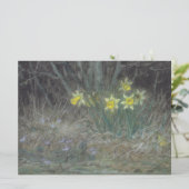 水仙の花とスミレ（ミレー） カード (スタンド正面)