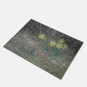 水仙の花とスミレ（ミレー） ドアマット (アングル)