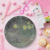 水仙の花とスミレ（ミレー） ペーパープレート (パーティー)