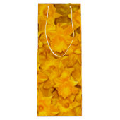 水仙の花の模様 ワインギフトバッグ (裏面)