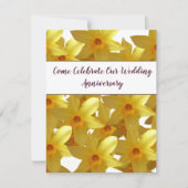 水仙の花の結婚記念日招待状 招待状 (正面)