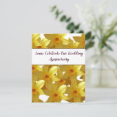 水仙の花の結婚記念日招待状 招待状 (スタンド正面)