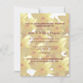 水仙の花の結婚記念日招待状 招待状 (裏面)