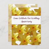 水仙の花の結婚記念日招待状 招待状 (正面/裏面)