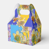 水仙の花の絵の花の誕生日ケーキボックス フェイバーボックス (裏面サイド)
