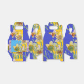 水仙の花の絵の花の誕生日ケーキボックス フェイバーボックス (折り畳みなし)