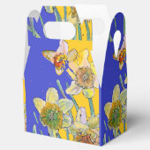 水仙の花の絵の花の誕生日ケーキボックス フェイバーボックス (オープン)