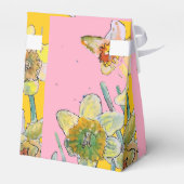 水仙の花の絵画 フローラル 誕生日 ケーキ ボックス (裏面サイド)
