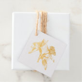 水仙の花は花束。ゴールデンライン。 フェイバータグ (箱)