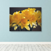 水仙の花キャンバス写真アート キャンバスプリント (インサイチュ (ウッドフロア))