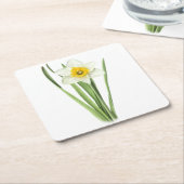 水仙の花 スクエアペーパーコースター (アングル)