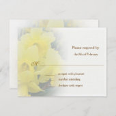 水仙の返信カード 出欠カード (正面/裏面)